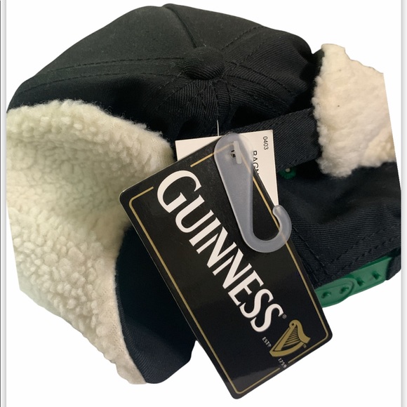 Guinness 1759 Black Rare Hat with Side Ear Cover!! Brand New - Picture 5 of 5